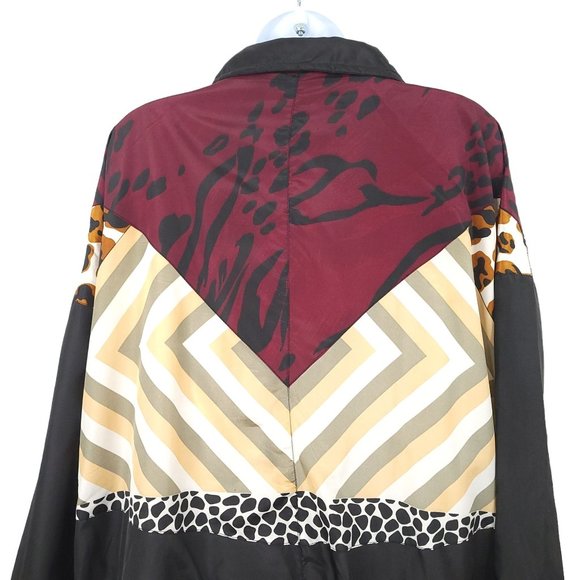 Vintage Argee Sports Windbreaker Womens Size 24W Track Jacket Zip Up Lined - Picture 6 of 13